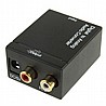 ממיר אודיו דיגיטלי לאנלוגי (Toslink אופטי + RCA קואקסיאלי ל-2xRCA סטריאו)