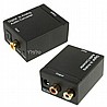 ממיר אודיו דיגיטלי לאנלוגי (Toslink אופטי + RCA קואקסיאלי ל-2xRCA סטריאו)