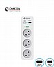 מפצל T3 אנכי+מטען USB A/C